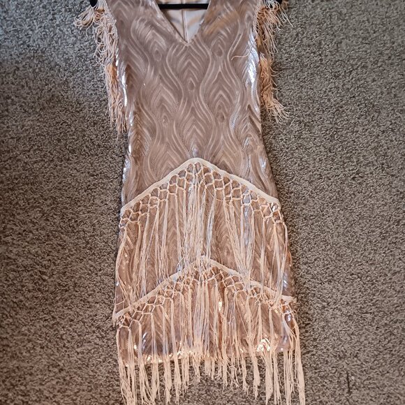 Babebeyond 1920s Flapper Dress in Rose Gold - Picture 5 of 5